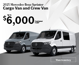 Special offer on    2025 Mercedes- Benz Sprinter Cargo Van and Crew Van